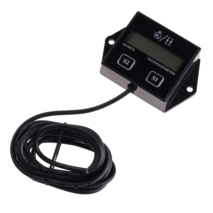 Elistooop Digital Engine Tach Tachometer toerenteller Hour Meter Inductive for Motorcycle Motor