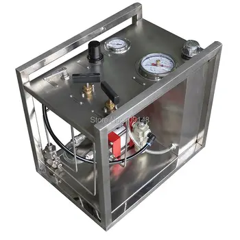 

Free shipping Model:WS-JM4 32 Bar Small portable air driven oil pressure testing pump system for wellhead industry