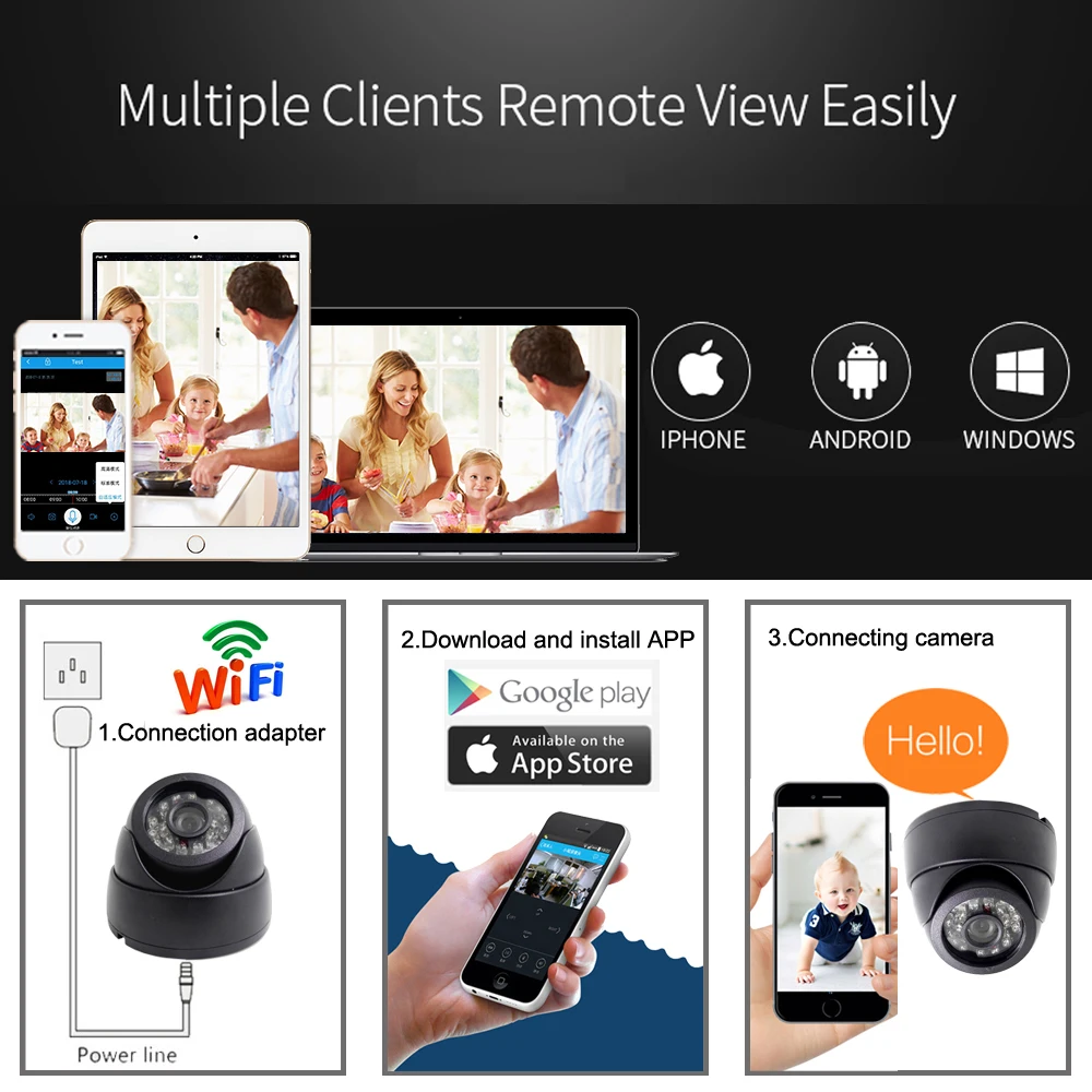 Ip камера JIENUO для системы видеонаблюдения Wi Fi 1080/960/720P HD|Камеры видеонаблюдения| |