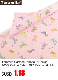Teramila хлопок Ткань Цветы животные мультфильм дизайн Telas лоскутное Algodon ткань 50x50 см Tissu DIY детские одеяла подушка
