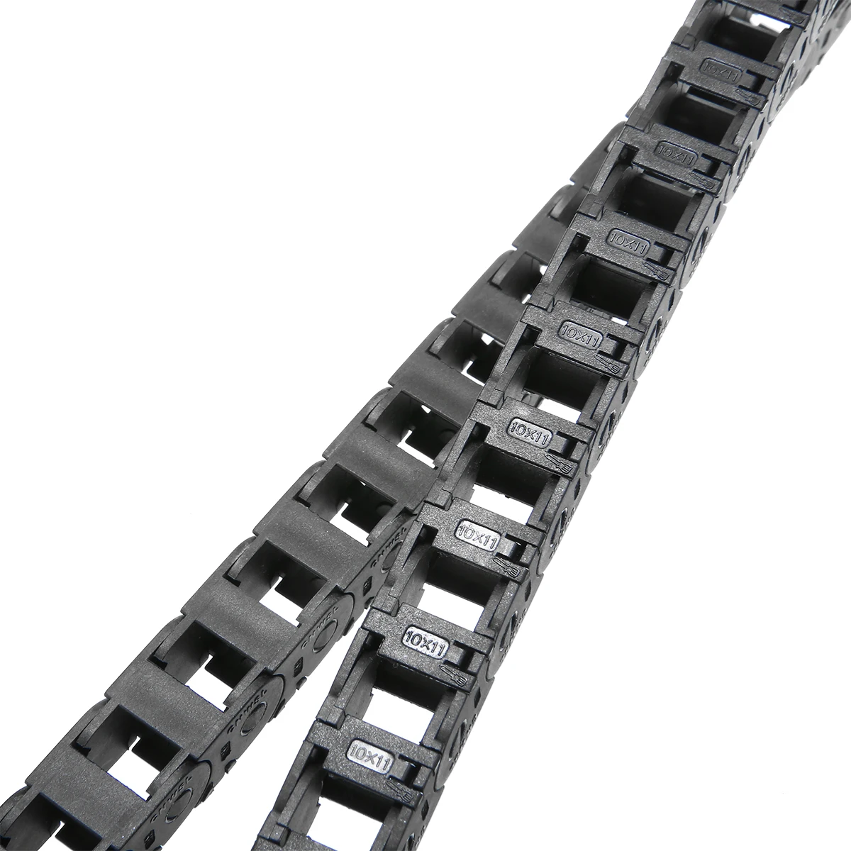 1m Long Nylon Drag Chain 10*11mm Bridge Type Mini Energy Transmission Chain CNC Machine 3D Printer Tank Chain Black