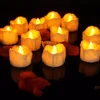 Timer Tea Lights 6 or 12 Flickering Flameless Candles With Timer,LED Candles Set,Battery Electronic Candles With Timer ► Photo 1/6