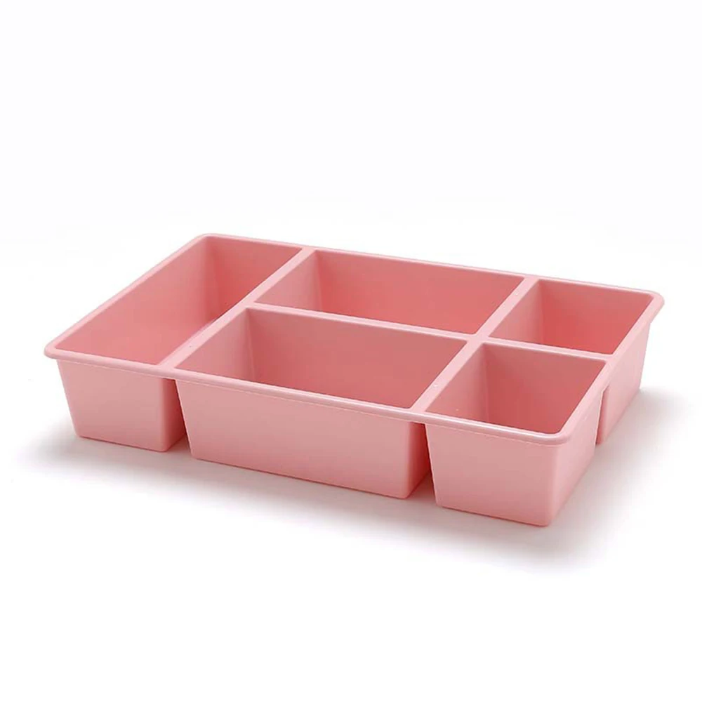 1 шт. пластиковый ящик для хранения носков для нижнего белья ящик для ящика ящик Органайзер-разделитель сетка для хранения разделитель для шкафа комод кухня ванная комната - Цвет: Pink