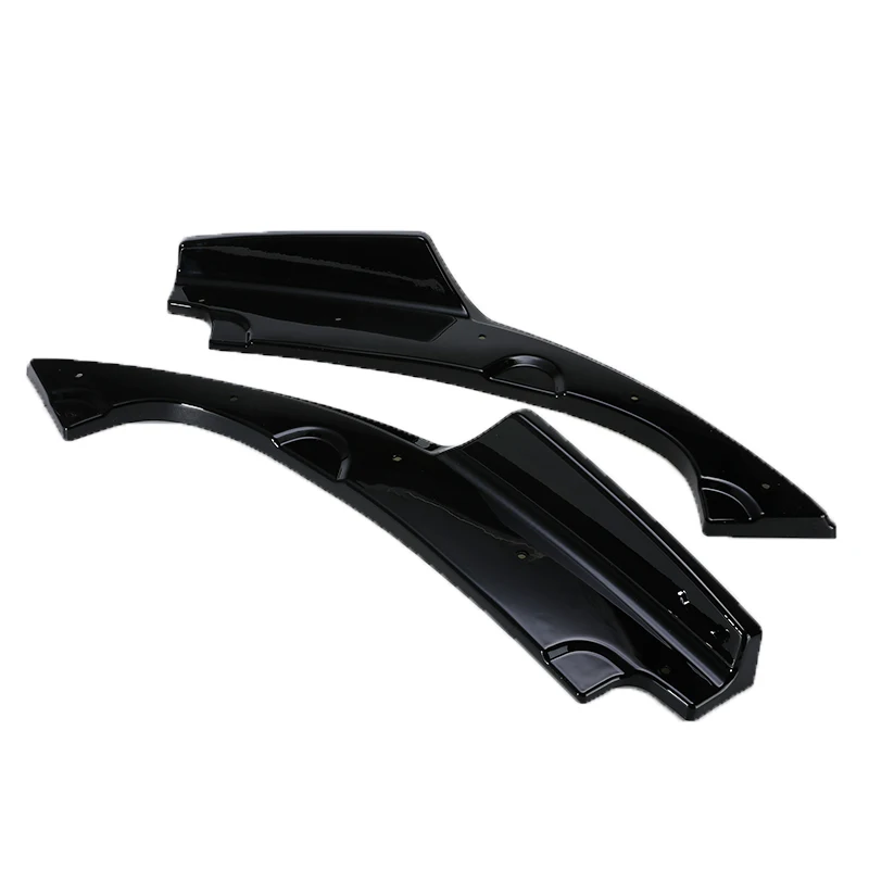 1 Pair Bright Black Anti Scratch Car Rear Bumper Lip For Honda Civic Diffuser Splitters Aprons Spoiler Body Protect Kit 2016-18