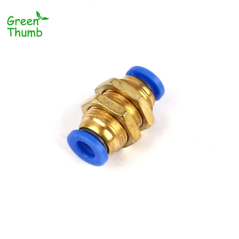 30pcs Inner Diameter 6mm/8mm Pneumatic Straight Connector Green Thumb