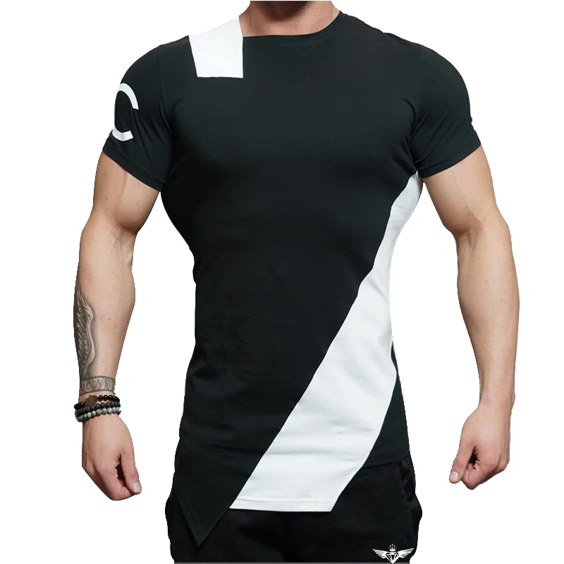 

2018 Gyms Bodyengineers Summer The Stadium Shark Stringer T-shirt Man Bodybuilding And Fitness Crime Short Sleeve T-shirt