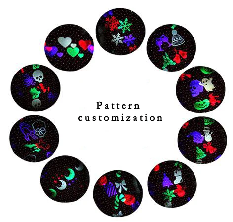 Газон, сад, вечерние, праздничные огни, Светодиодные проекционные лампы, узор на заказ Гарантия 3 года, 5 от продажи