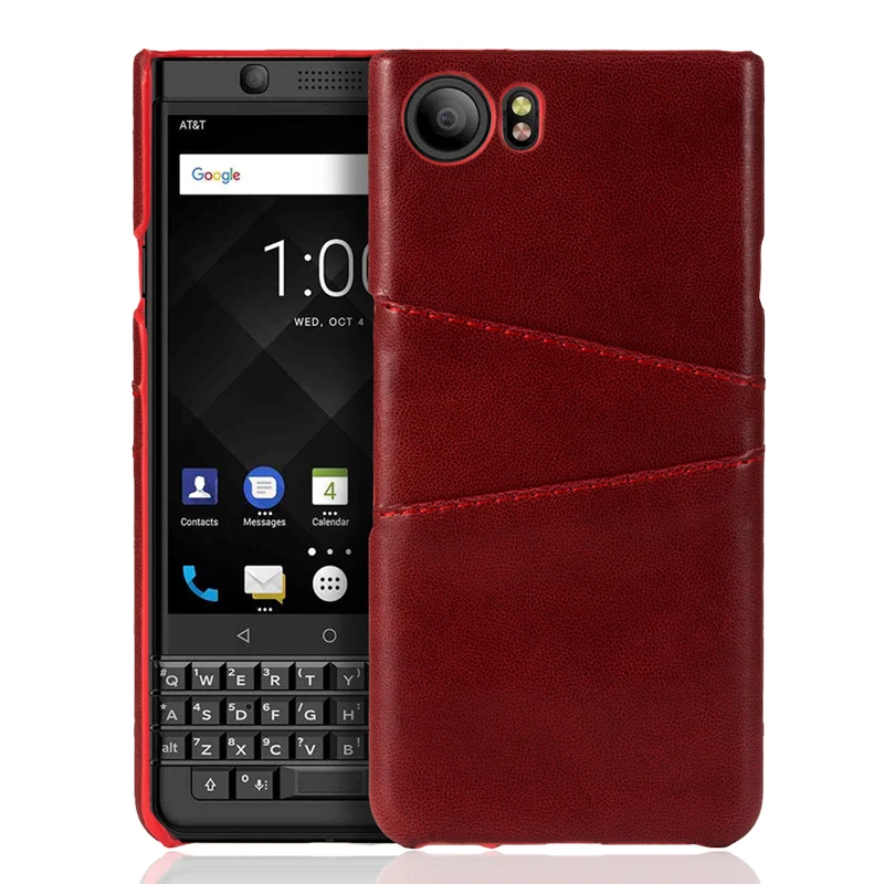 Для BlackBerry KEYONE чехол Роскошный Ретро кожаный чехол задняя крышка для BlackBerry Mercury DTEK 70 чехол s - Цвет: RED