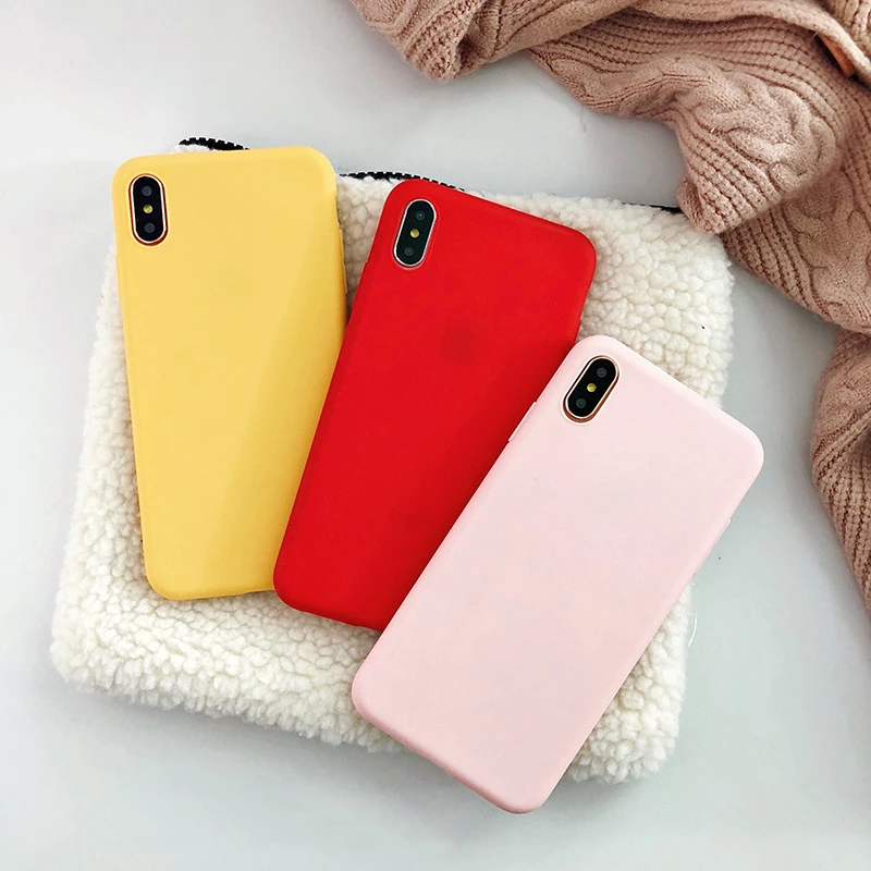 Чехол для телефона Ottwn карамельного цвета s для iPhone 11 Pro Max 7 Чехол 8 Plus X XR XS Max ультратонкий задний Чехол 5 5S SE 6 6splus мягкий силиконовый