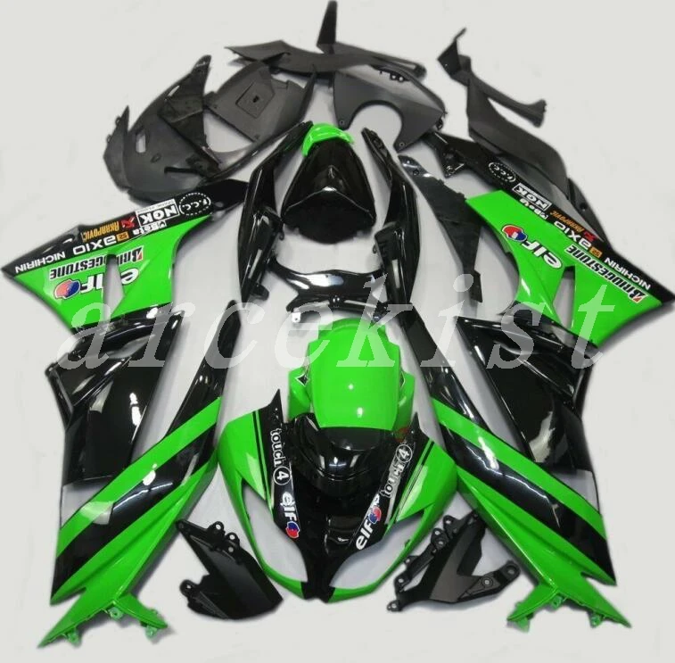 3 Подарки Abs обтекатели комплект, пригодный для kawasaki Ninja ZX6R 636 2009 2010 2011 2012 6R 09 10 11 12 ZX-6R кузов комплект цвета: зеленый, черный