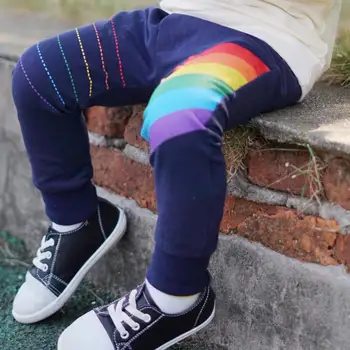 

Kids Pants For Boy Fashion Children Girl Panelled Colorful Straight Sport Trousers Toddler Spring Autumn Cotton Bottom Clothes
