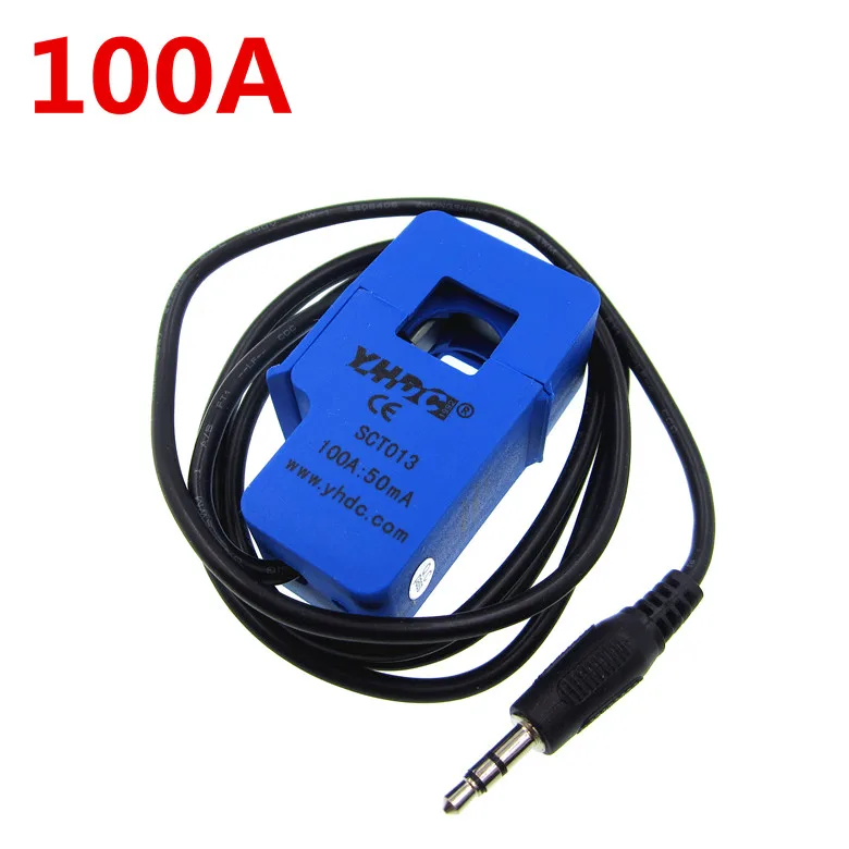 3 шт. неинвазивный датчик переменного тока разделенный сердечник трансформатор тока SCT-013-000 50A 100A - Цвет: 100A