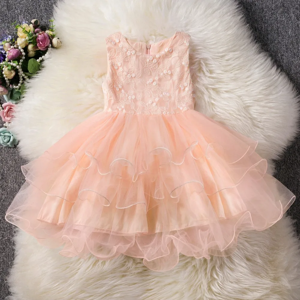 

2019 Summer Jurken For Girl Party Dress Roupa Menina Tutu Lace Princess New 2019 Birthday Clothes Kid Clothes Daily Wear
