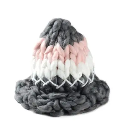 MAERSHEI, женская зимняя шапка, ручная грубая вязка, Gorros Beanies, Женская Повседневная теплая шапка - Цвет: 6  color