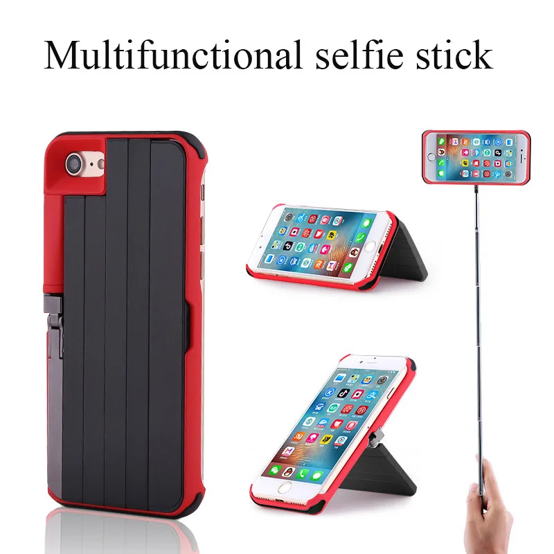Stretch Handheld Bluetooth Selfie Stick Phone Cases For apple iPhone 6