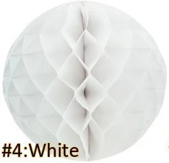 Высокое качество 10 шт. Размер: "(15 см) мяч с бумажными сотами Красочные цветы фонарь для свадебных украшений декор для вечеринки в честь Дня Рождения - Цвет: white