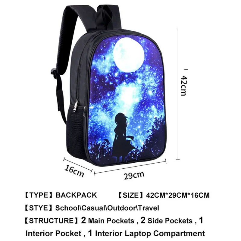  Cute Puppy Dog / Kitten Cat Backpack Women Men Causal Rucksack Student School Bags For Teenager Gir - 33018066332