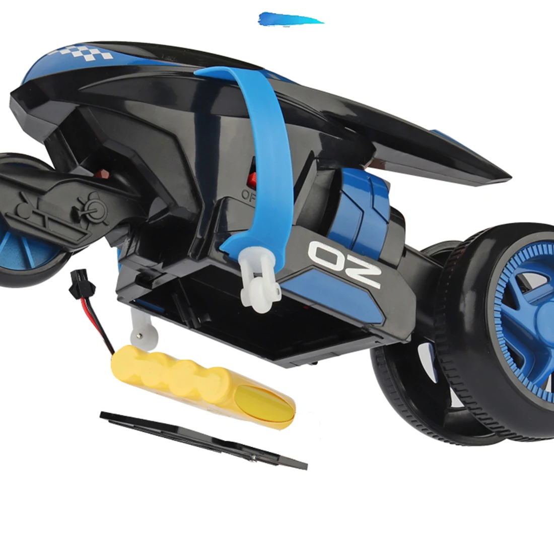 90 градусов 2,4 г вращение на заднем колесе крутой светильник высокоскоростной дрейф RC мотоцикл для детей игрушки дистанционного управления-оранжевый