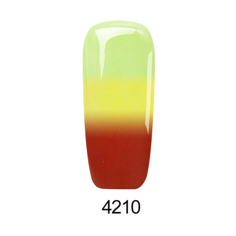 1 шт. 3 слоя термального изменения цвета гель лак для ногтей 3 цвета тепловой УФ гель Полировка для ногтей гель лак для ногтей, маникюр DIY - Цвет: 4210