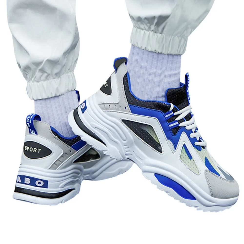 

2019 Men's fashion sneakers breathable sports shoes for male wild casual running shoes comfortable non-slip sneakers homens 40J9