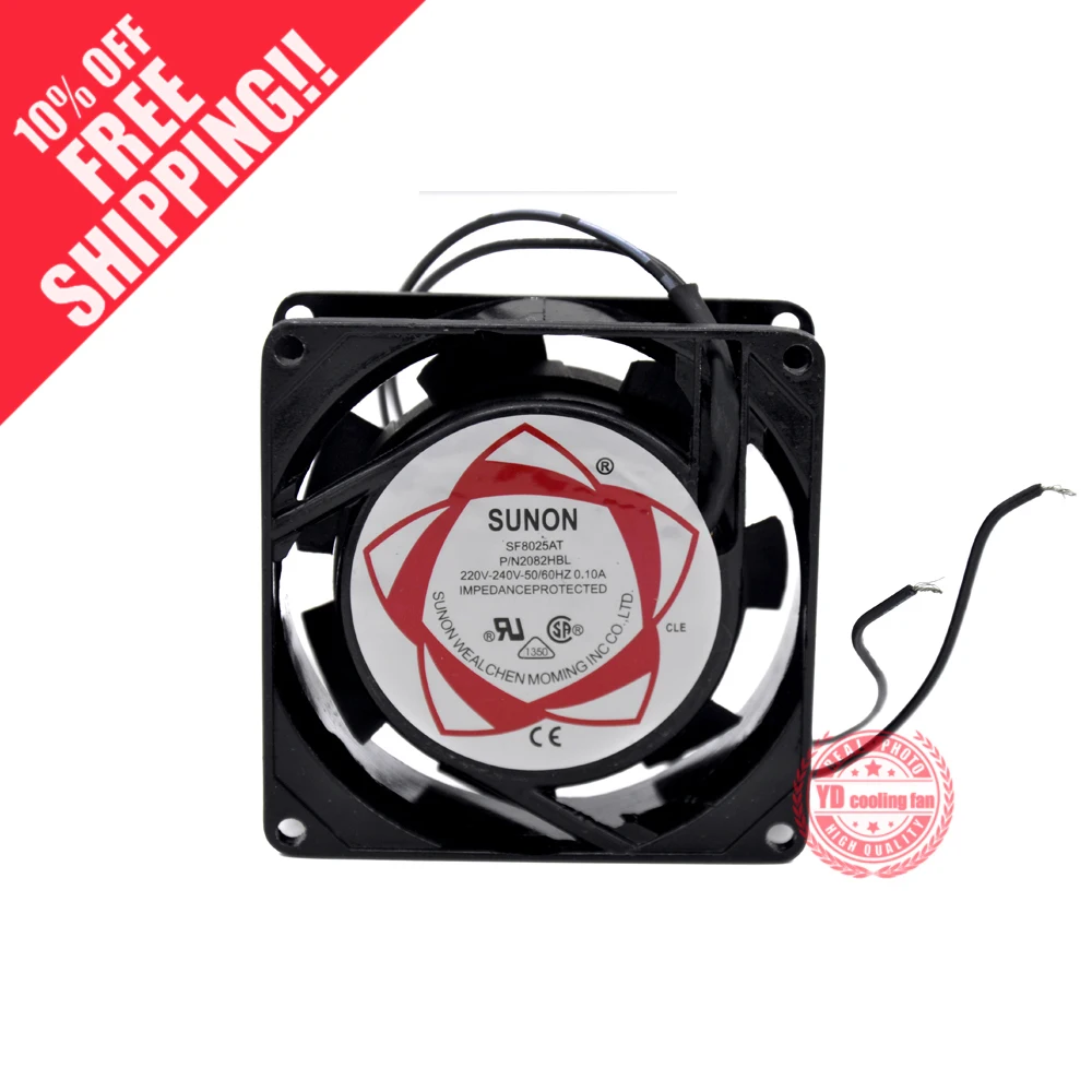 

NEW SUNON SF8025AT P/N2082HBLAC220V 8CM ATX double ball bearing cooling fan
