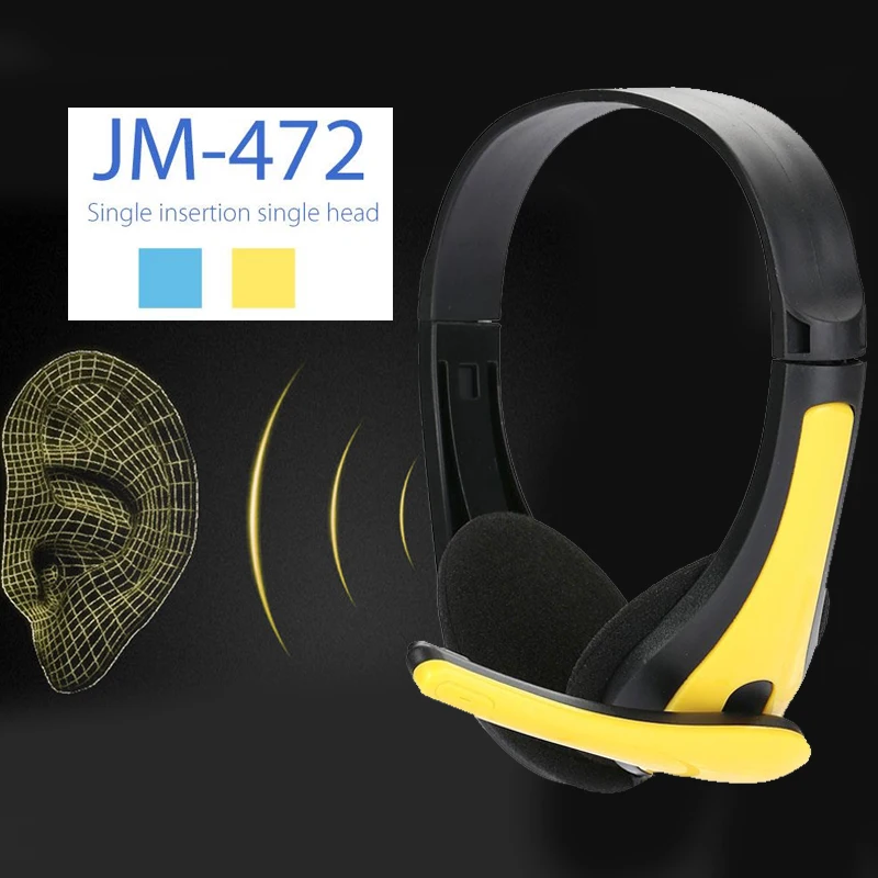 JM-472 универсальный компьютер ноутбук ПК наушники эргономичный дизайн 3,5 мм Проводная игровая гарнитура