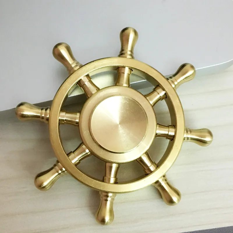Fidget Dedo Mão Spinner Spinner Spinner Spiner Vem Com Caixa de Metal de Bronze Anti Aliviar O Stress Brinquedos