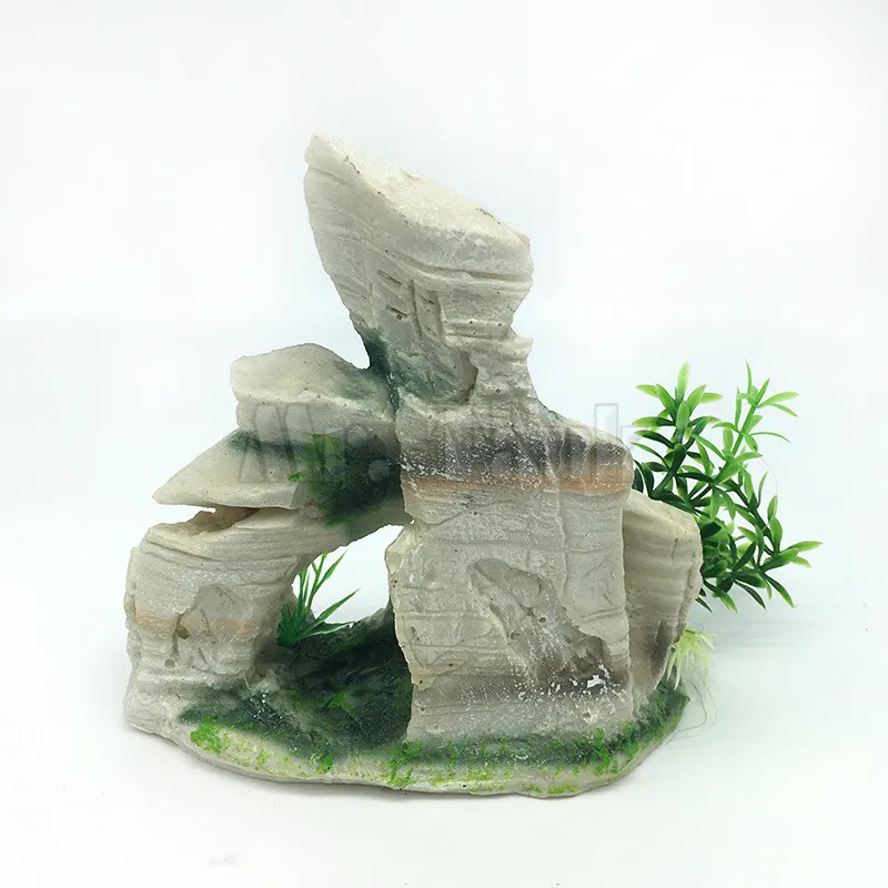 Mr.Tank аквариум Rockery горный вид Горный пейзаж украшения Искусственный каменный