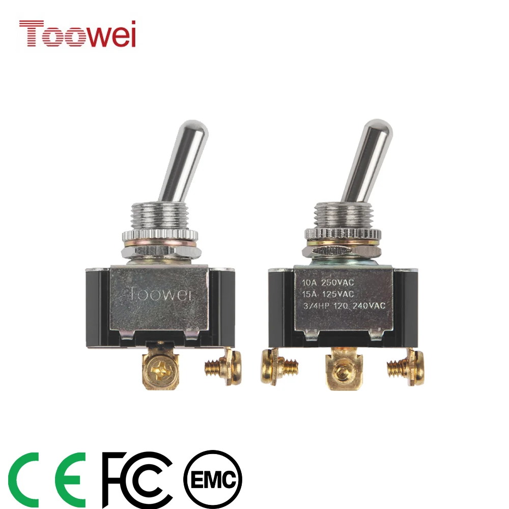 Rocker Toggle Switch 10A 250V 15A 125V SPST SPDT 2 3 Pin ON/ OFF ON/OFF/ON CE FCC EMC Certificate For Boat Car Home DIY