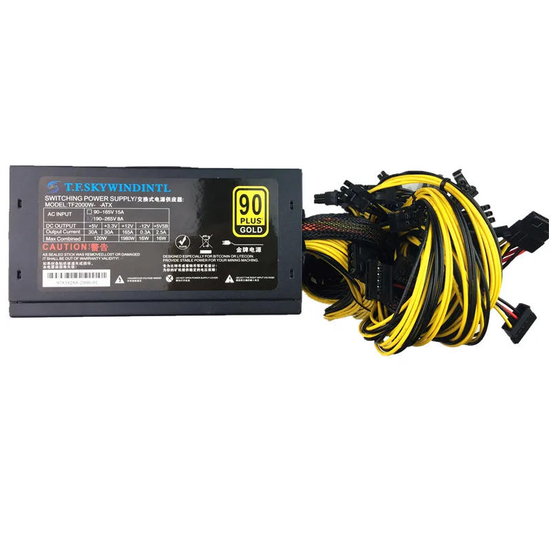 T.F.SKYWINDINTL 2000W PC Power Supply Computer PSU 2000W ETH ATX Asic Bitcoin Miner Ethereum rx 480 rx 470 rx 570 Mining Power T.F.SKYWINDINTL 2000W PC Power Supply Computer PSU 2000W ETH ATX Asic Bitcoin Miner Ethereum rx 480 rx 470 rx 570 Mining Power