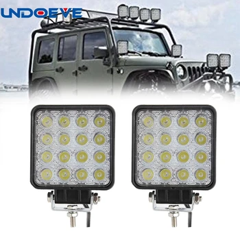 

48W Square Flood LED Light Bar LED Off Road Work Lights Driving Fog Lights IP67 Waterproof for jeep Off-road, Truck, Car, ATV,