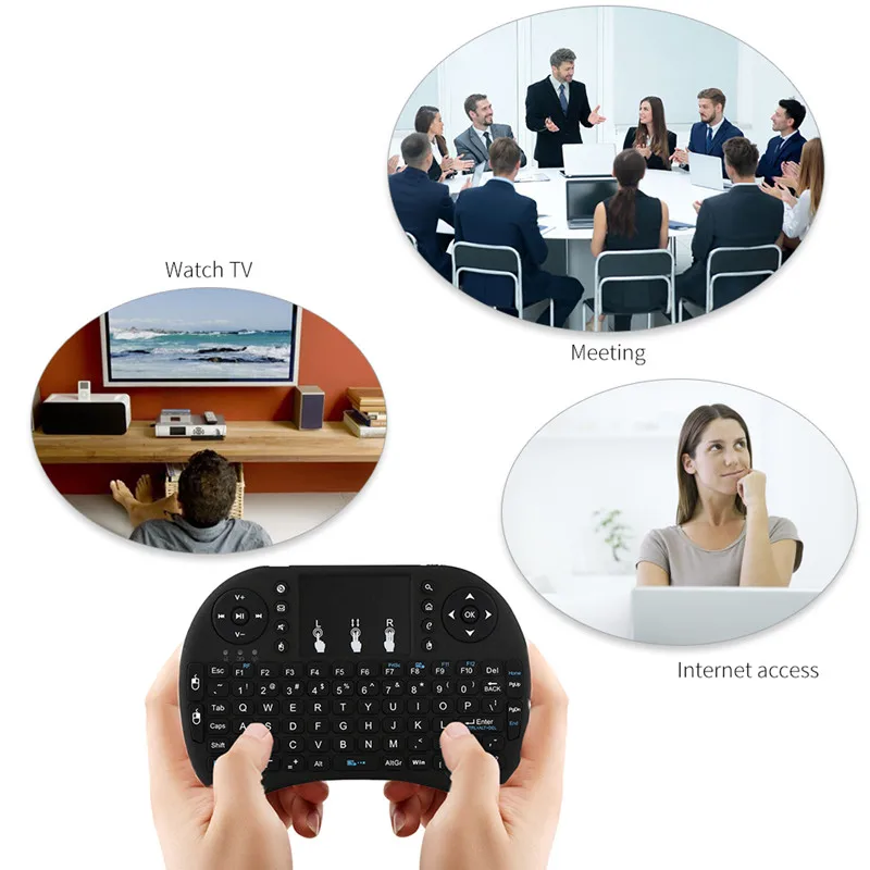 Мини беспроводная клавиатура Россия Air mouse универсальный пульт дистанционного управления тачпад для Android tv Box A95X X96 M12 IMAC компьютеры