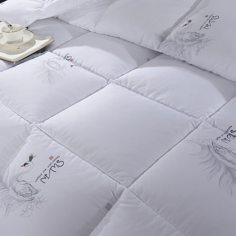 Роскошная печать перо ткань зимнее плотное пуховое одеяло форма хлеба Стёганое одеяло постельный комплект Одеяло Твин Королева Король Размер