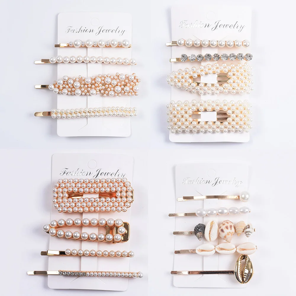 

ZA Accessories Fashion Pearl Hairpins Girls Women Hair pins Hair Jewelry Barrettes Luxury Rhinestone Crystal Hair Clips