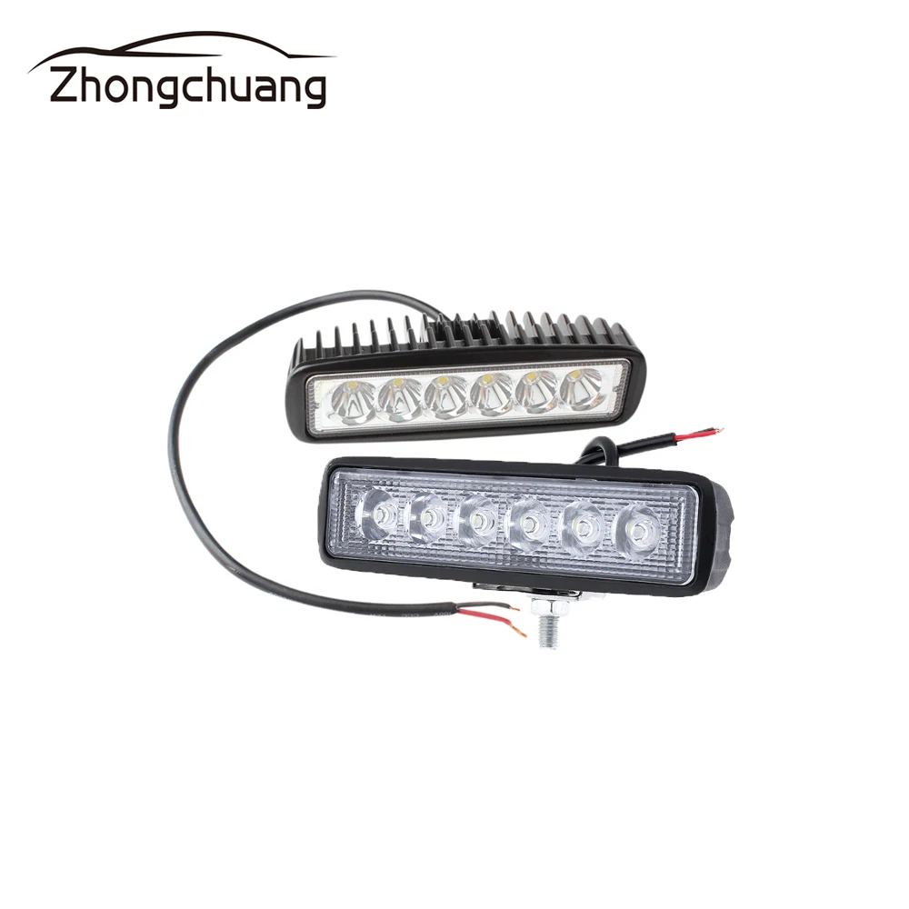 

New 18W 12V LED work light strip spotlight flood light drive fog off-road LED work light for Ford Toyota SUV 4WD led light