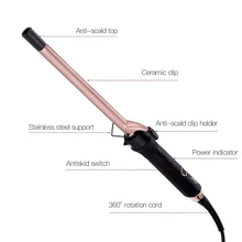 9 мм PTC Керамика завивки волос электробигуди профессиональная машинка для стрижки волос железная устройство для завивки с Керамика баррель стильный завивка, укладка инструмент 21