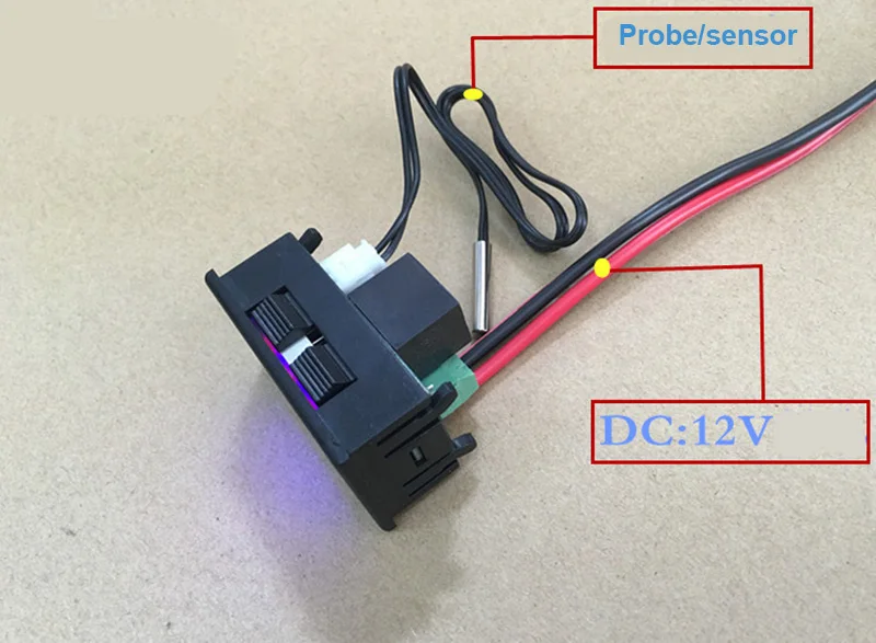 DC12V 20A цифровой регулятор температуры DIY цифровой мини-термостат регулятор с водонепроницаемым датчиком 0,1 Цельсия точность