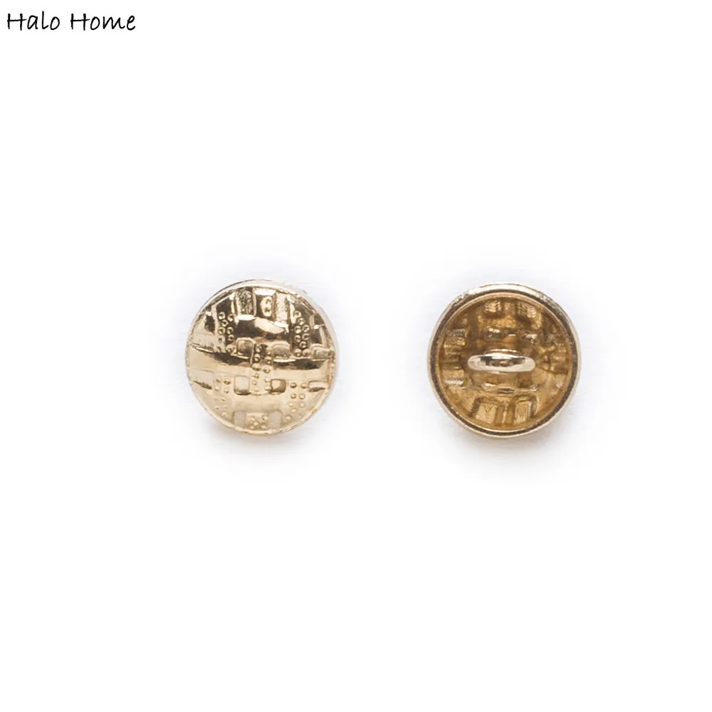 10pcs Gold Flower Metal Shank Buttons Coat Shirt Sewing Embellishment 10mm DIY