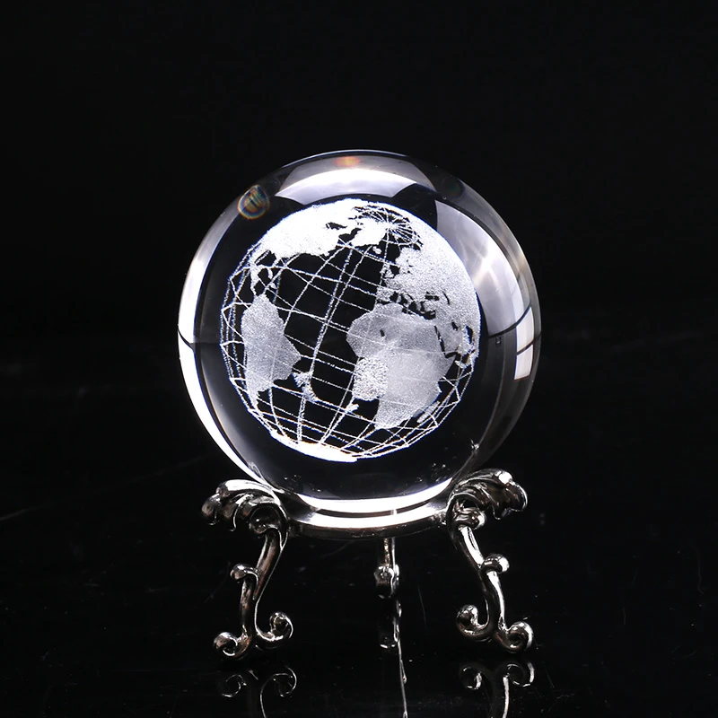 Details about / Crystal Rose Ball 3D Flower Glass Sphere Globe Gift Ornament Home Decor 60mm