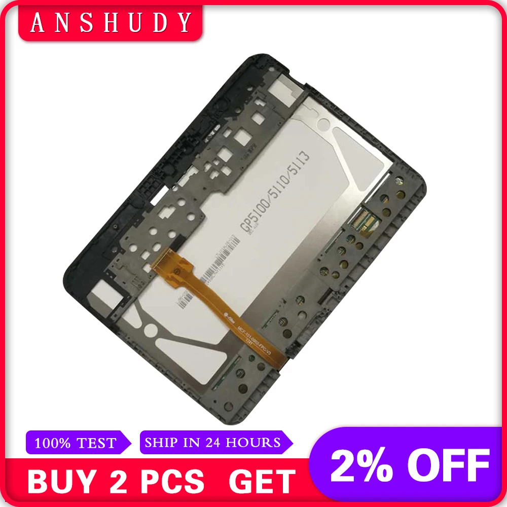 

For Samsung Galaxy Tab 3 P5200 P5210 Full LCD Display Panel Monitor + Touch Screen Digitizer Sensor Assembly + Frame