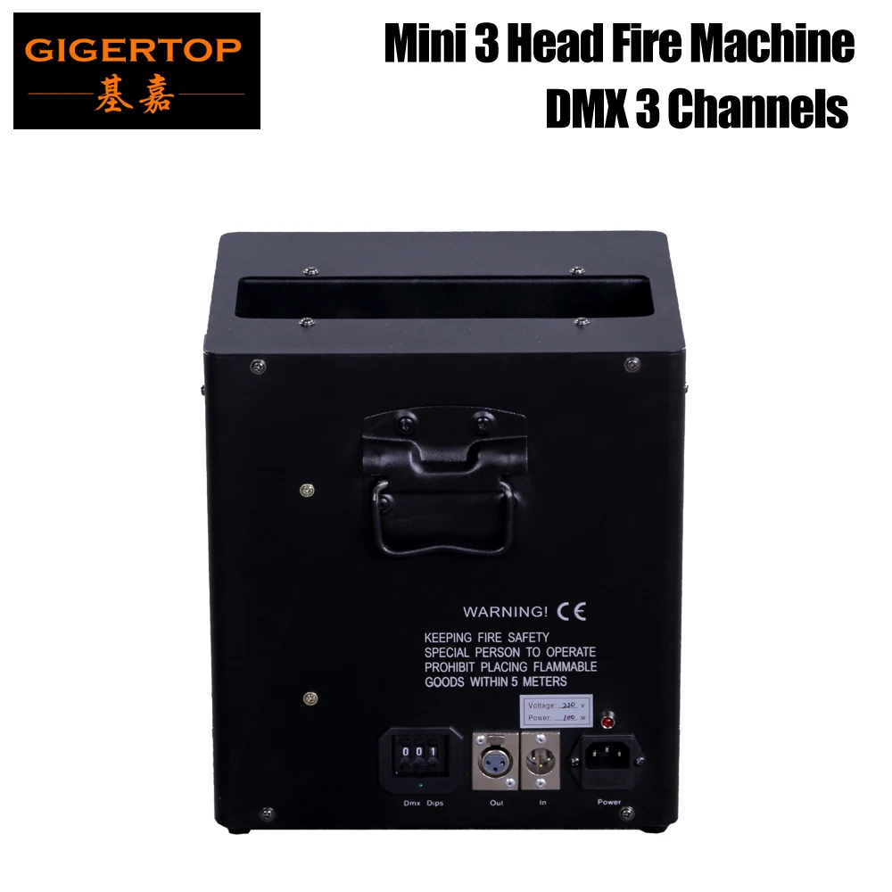 Discount Price TP-T160 Stage Flame Machine 3 Fire Spray Nozzle Lift Dounble Handle Iron Housing Electrical Gas Solenoid Valve