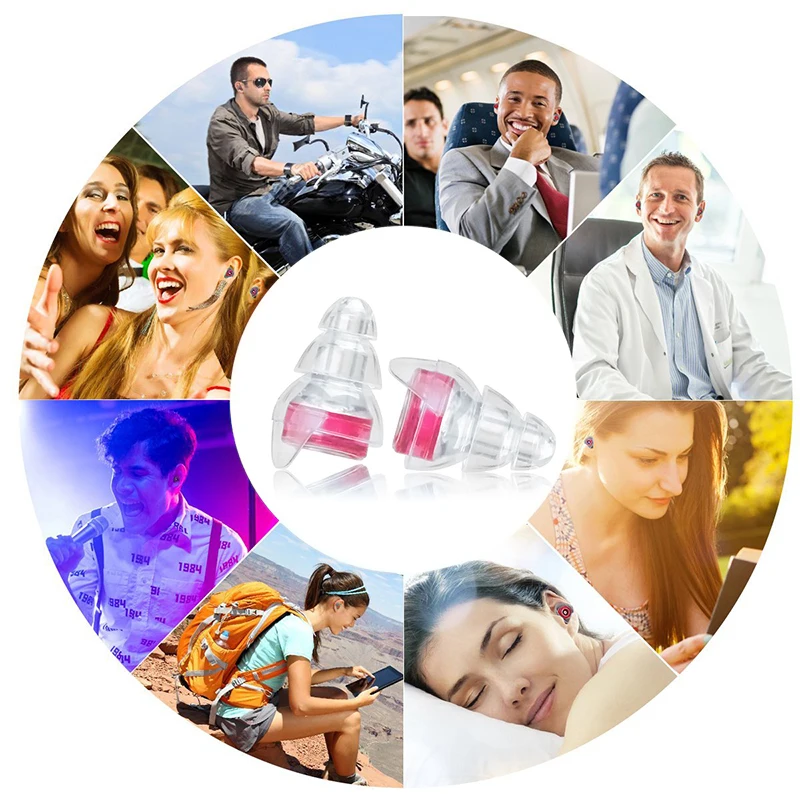 PUAroom High Fidelity Earplugs With 2 Different Sizes Reusable Silicone Ear Plugs for Musicians Motorcycles Live Events and More PUAroom High Fidelity Earplugs With 2 Different Sizes Reusable Silicone Ear Plugs for Musicians Motorcycles Live Events and More