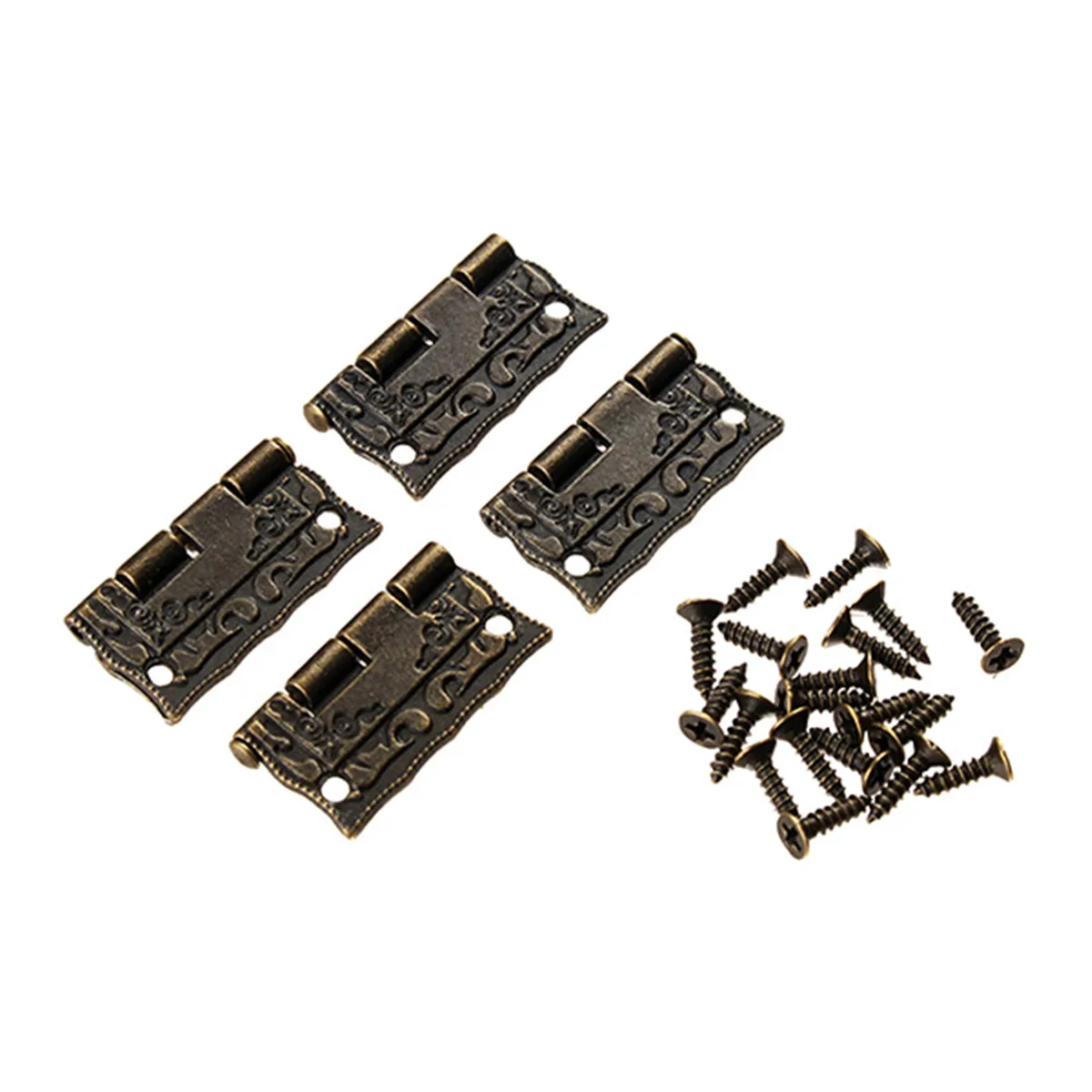 Buy 4pcs 1inch Antique Bronze Hinges Door Hinges