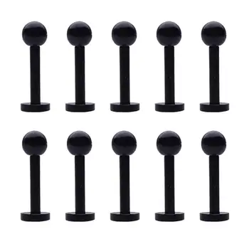 

JFORYOU 10 Pcs Bioflex Material Lip Ring Labret Jewelry 16G Ear Helix Tragus Cartilage Lip Stud Retainer Piercing Jewelry