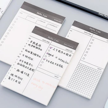 

1 Pcs Kawaii Business Daily Timetable Schedule Checklist Message Paper Memo Pads Stationery Scrapbooking Notebook Notepads