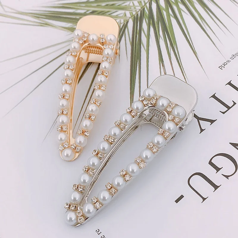 

1 PC Pearls Hair Clips Women Sweet Korean Style Hairpins Alloy BB Hairgrip Girls Barrettes Headwear Hair Accessories