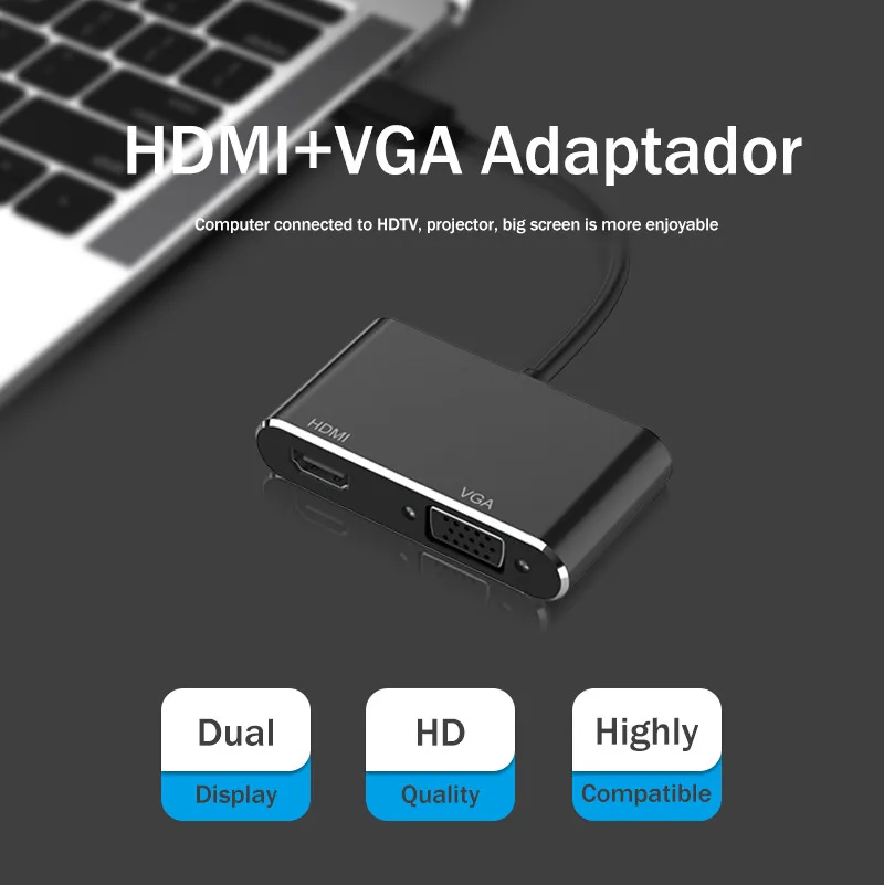 USB 3,0 к HDMI VGA конвертер 1080P видео Графика Кабель-адаптер для Windows 7/8/10 портативных ПК HDTV мониторы проекторов