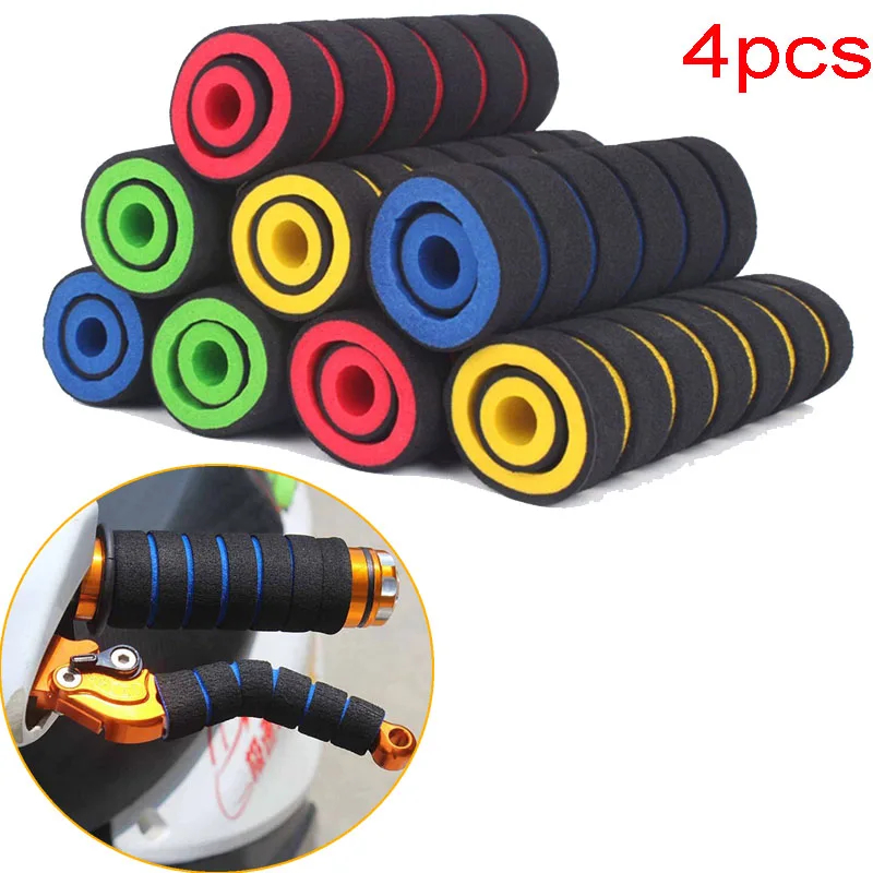 

Gmarty 4pcs/2Pairs Bike Racing Bicycle Motorcycle Handle Bar Foam Sponge Grip Cover MTB Folding Bike Bicycle Handlebar Anti-slip