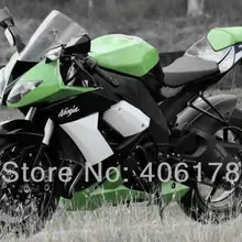 ZX-10R 08 09 10 ABS обтекатель для Ninja ZX10R 2008-2010 зеленый и белый Мотоцикл Обтекатели(литье под давлением