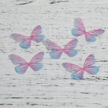 

8SEASONS Organza DIY & Craft Ethereal Colorful Butterfly Animal Handmade Jewelry Accessories 30mm(1 1/8") x 21mm(8 2/8"), 5 PCs